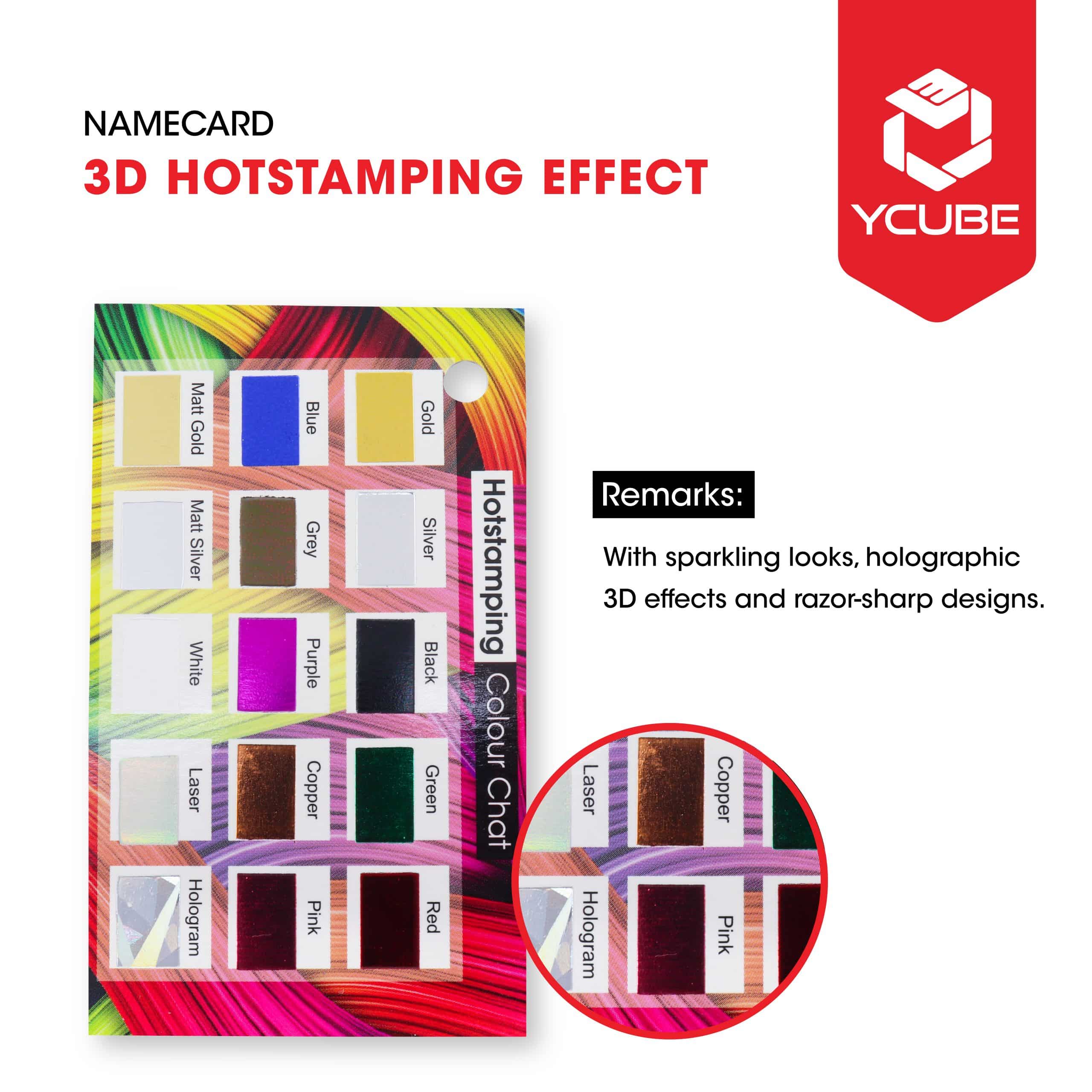 Namecard 3D Hotstamping Effect