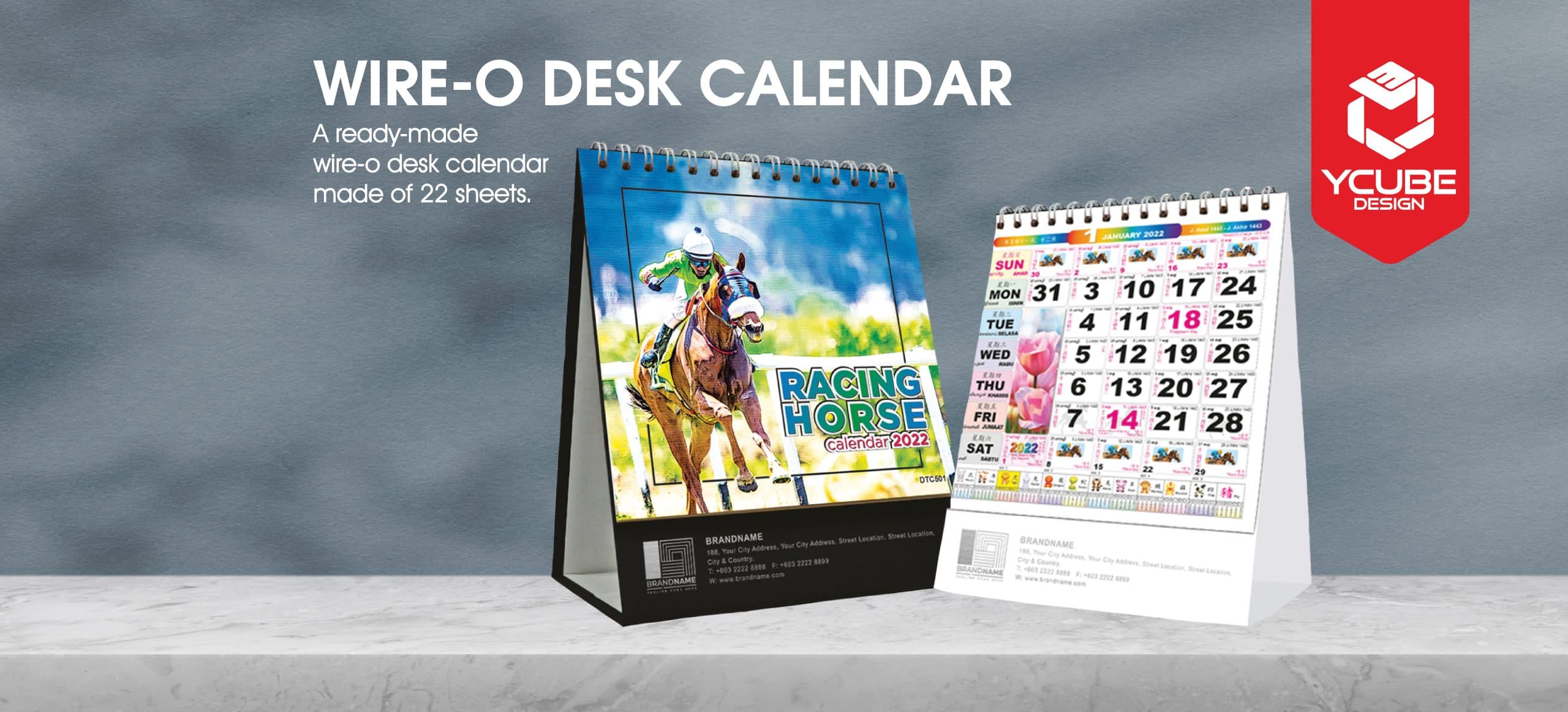Wire-O Desk Calendar