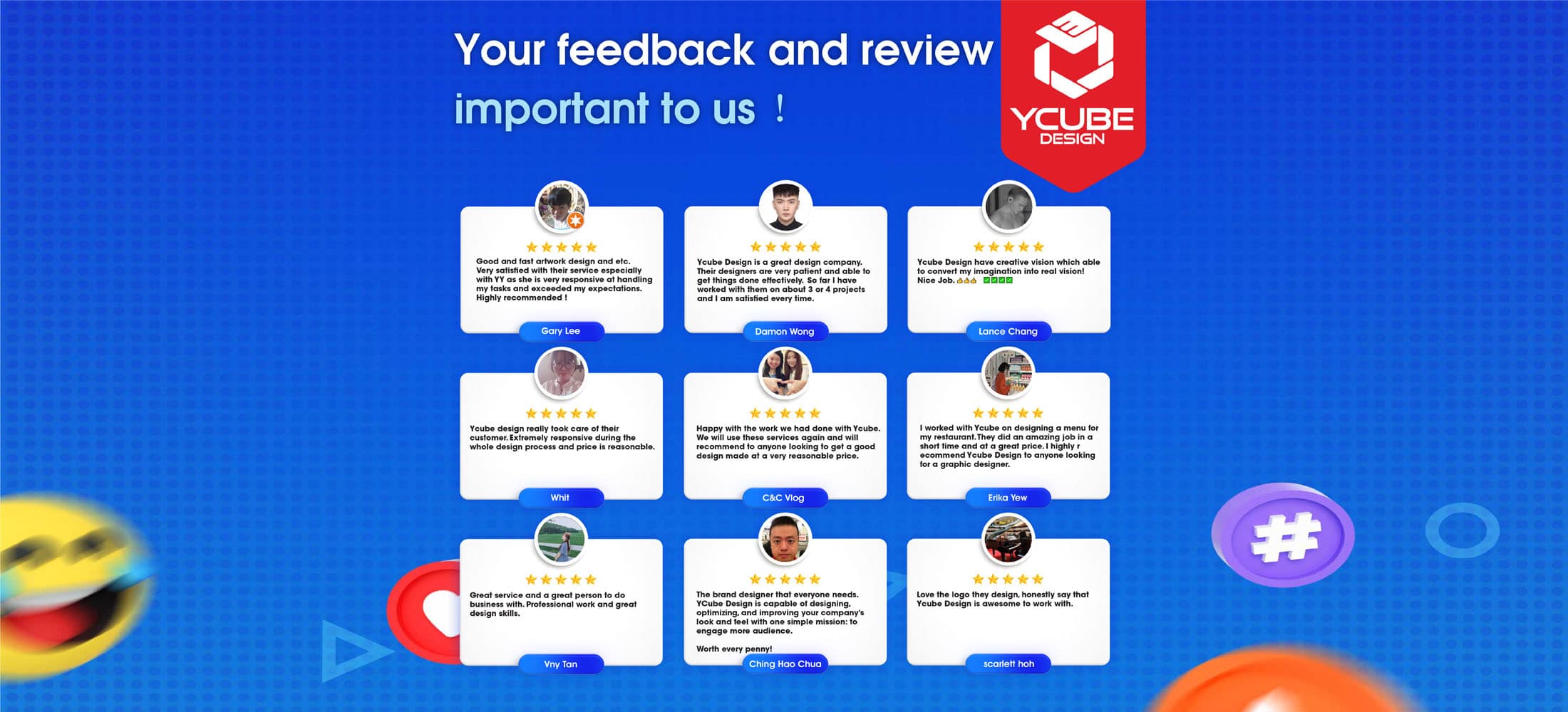 All Feedback and Review to Ycube Design