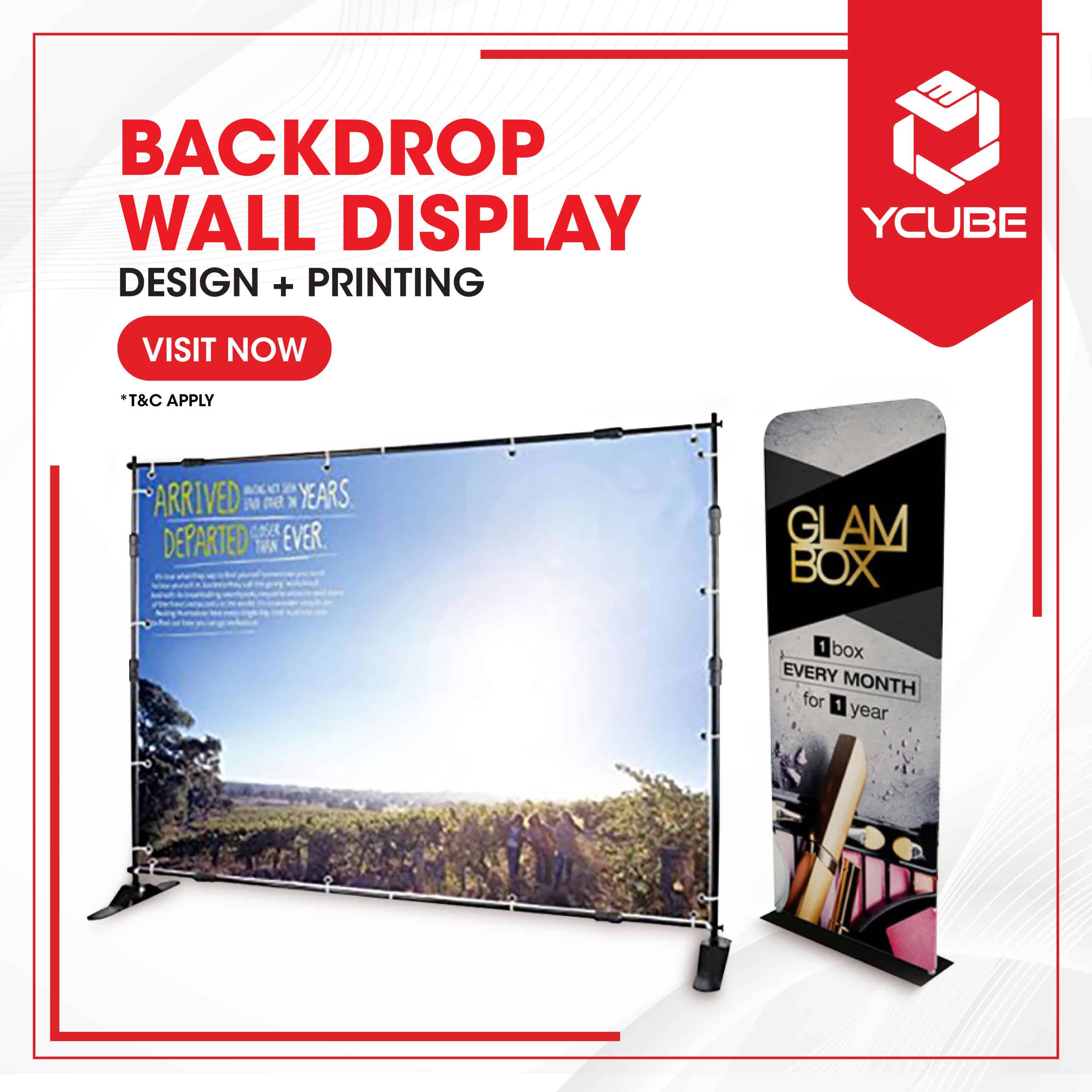 Professional backdrop display in Johor